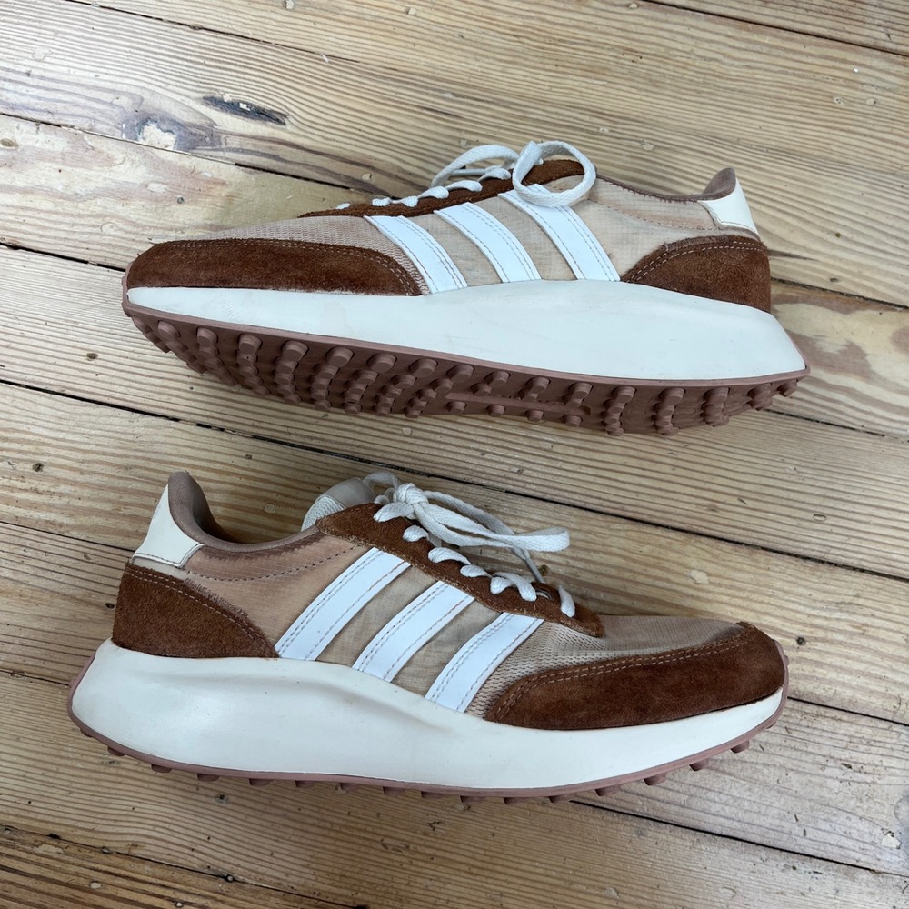 Adidas F90 Womens Sneakers Brown Tan Suede Mesh Retro Running Shoe Size 7 custom - Picture 2 of 9